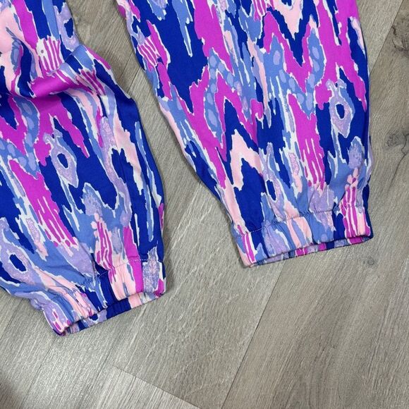 Lilly Pulitzer Amethyst One Too Many Saffron Jogger Pants Purple Pink 2 - Picture 6 of 14